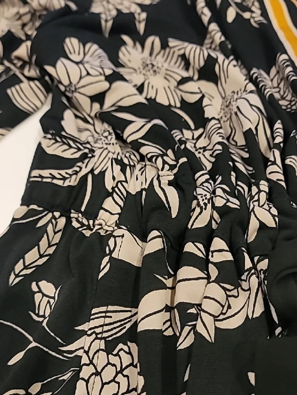 Susan Graver Floral Kimono Black Tan Medium
